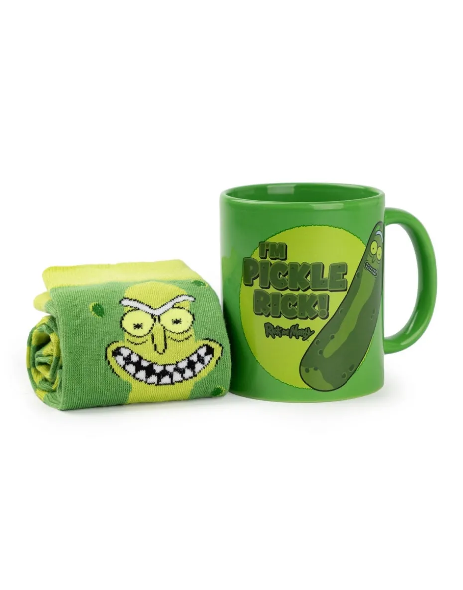 Rick & Morty Pickle Rick Mug & Sock Gift Set