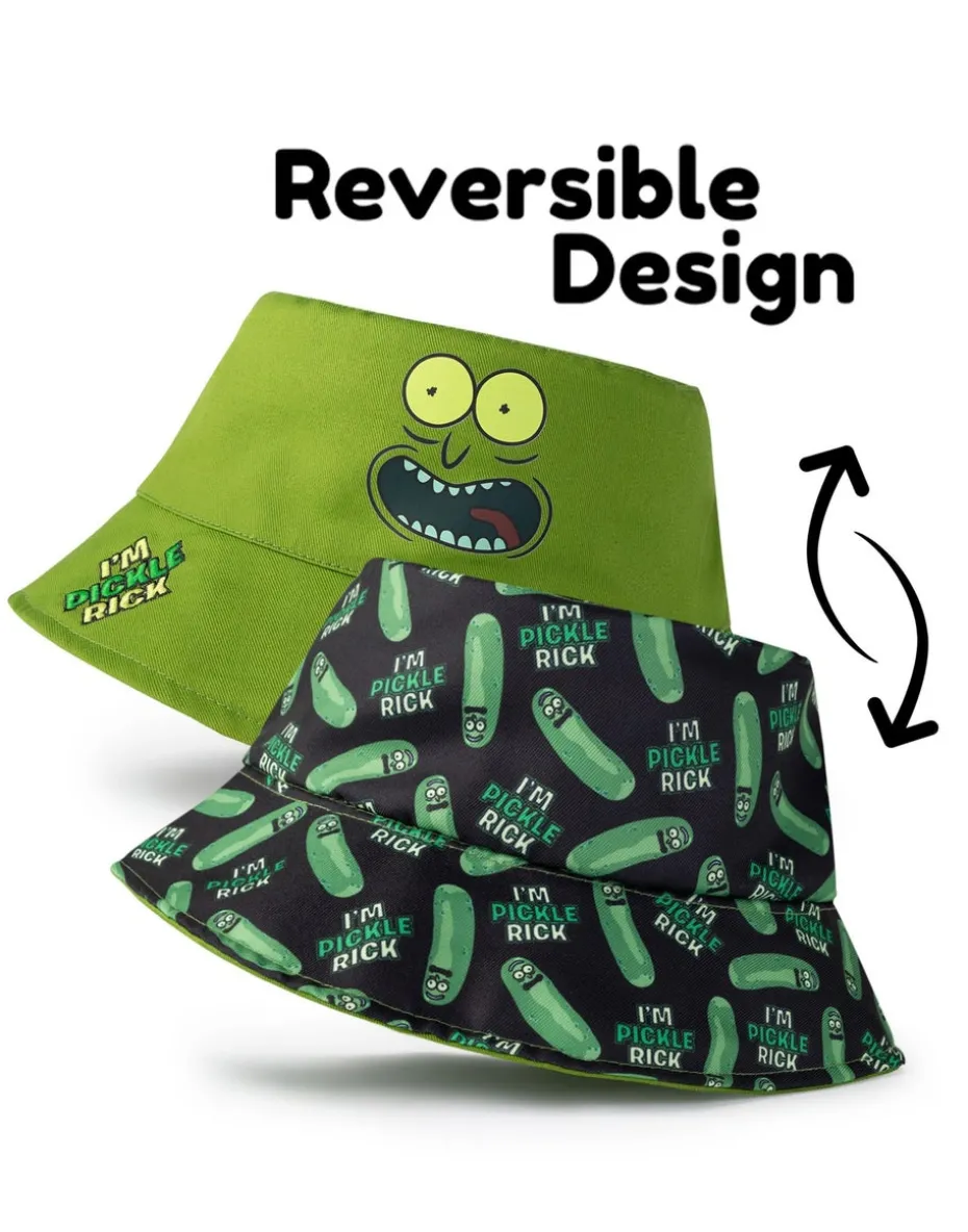 Rick And Morty Green Reversible Pickle Rick Bucket Hat