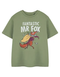Roald Dahl Fantastic Mr Fox Unisex Kids Khaki T-Shirt (3-14 Years)