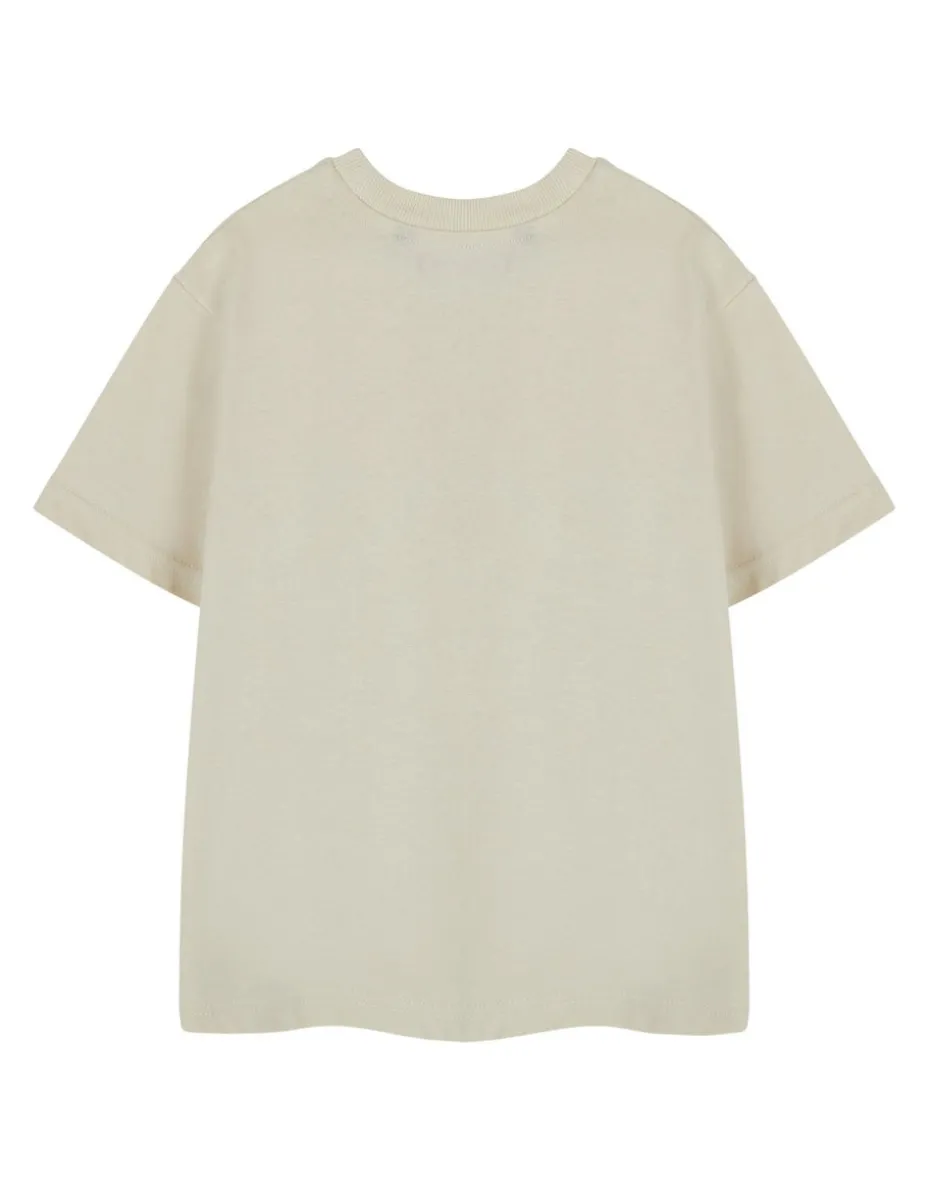 Roald Dahl James & The Giant Peach Unisex Kids Beige T-Shirt (3-14 Years)