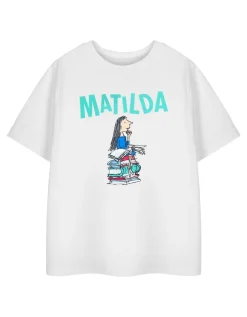 Roald Dahl Matilda Unisex Kids White T-Shirt (3-14 Years)