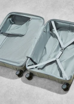 Rock Pixel Suitcase Grey