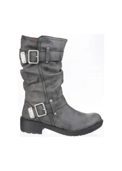 Rocket Dog Black Trumble Biker Boot