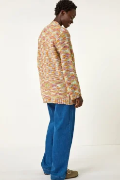 Roman Amber Purl Longline Knit Cardigan