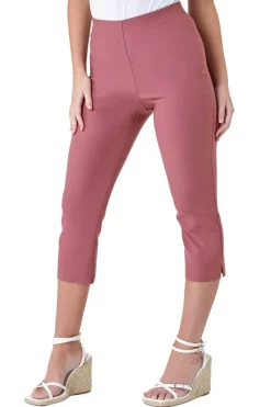 Roman Beige Petite Cropped Stretch Trousers