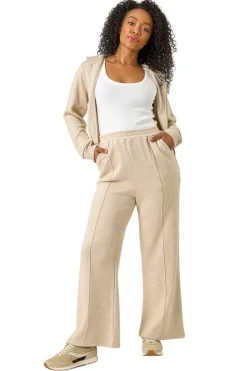 Roman Beige Petite Pintuck Stretch Trouser
