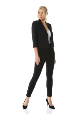 Roman Black 3/4 Sleeve Rochette Jacket