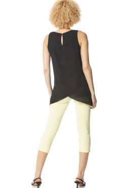 Roman Black Asymmetric Sleeveless Vest Top