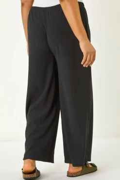 Roman Black Curve Textured Stretch Trouser