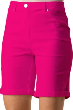 Roman Cerise Turn Up Stretch Shorts