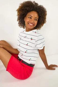 Roman Coral Turn Up Stretch Shorts