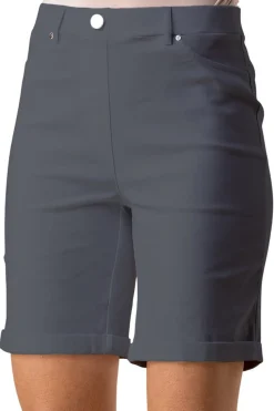 Roman Dark Grey Turn Up Stretch Shorts