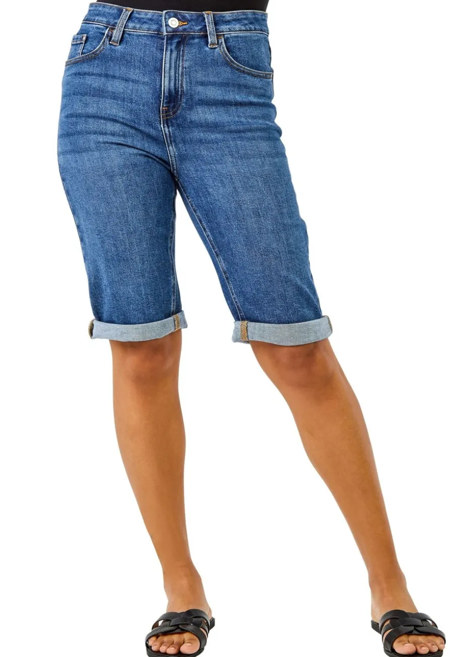 Roman Denim Essential Stretch Knee Length Shorts