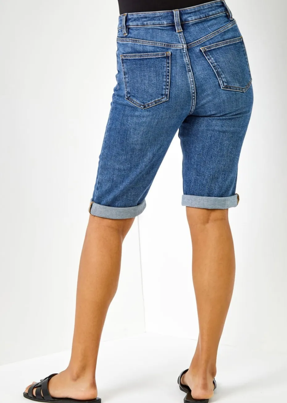 Roman Denim Essential Stretch Knee Length Shorts