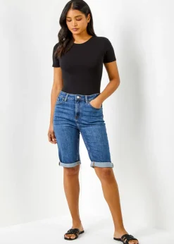 Roman Denim Essential Stretch Knee Length Shorts