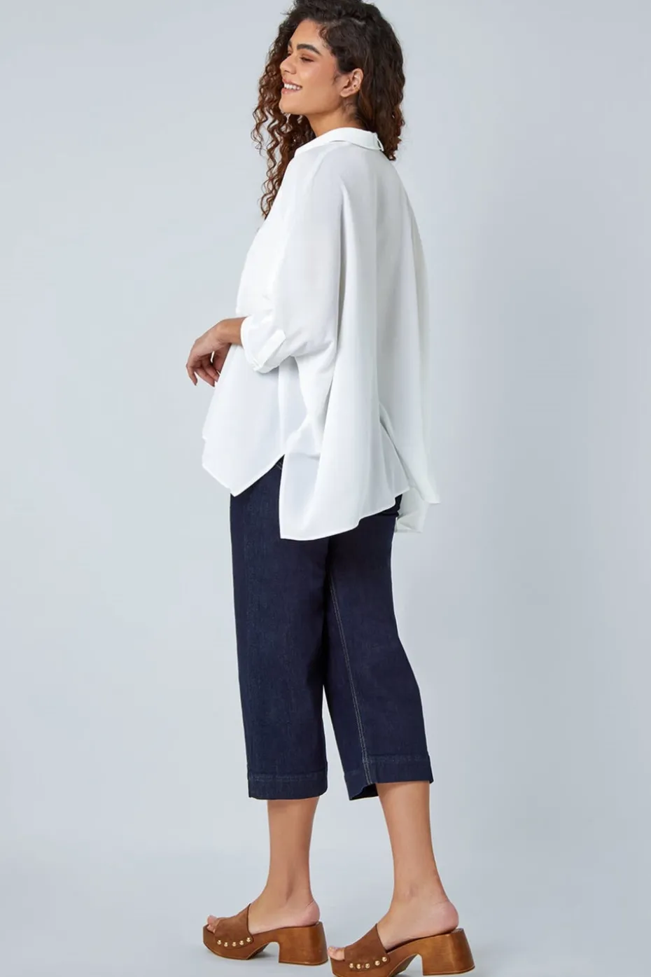 Roman Ivory Relaxed Smart Stretch Shirt