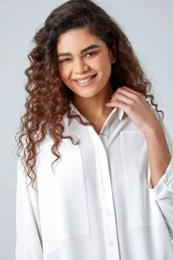 Roman Ivory Relaxed Smart Stretch Shirt