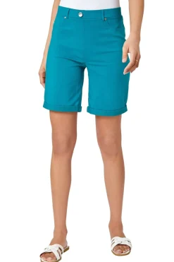 Roman Jade Turn Up Stretch Shorts