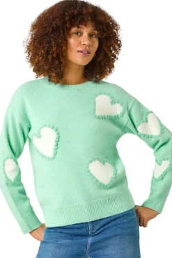 Roman Sage Fun Heart Knit Jumper