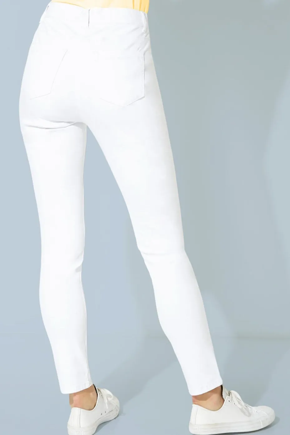 Roman White Elastic Waist 31" Denim Stretch Jegging