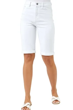 Roman White Essential Stretch Knee Length Shorts