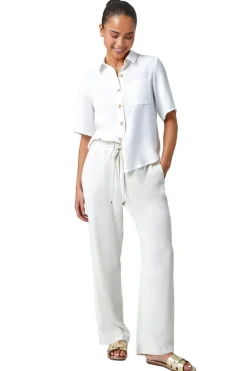 Roman White  Petite Button Up Pocket Shirt