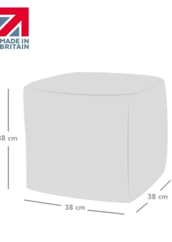 rucomfy Indoor/Outdoor Cube Seafoam Blue Beanbag