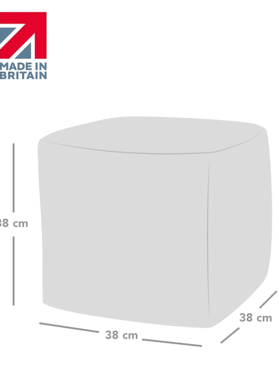 rucomfy Indoor/Outdoor Cube Seafoam Blue Beanbag