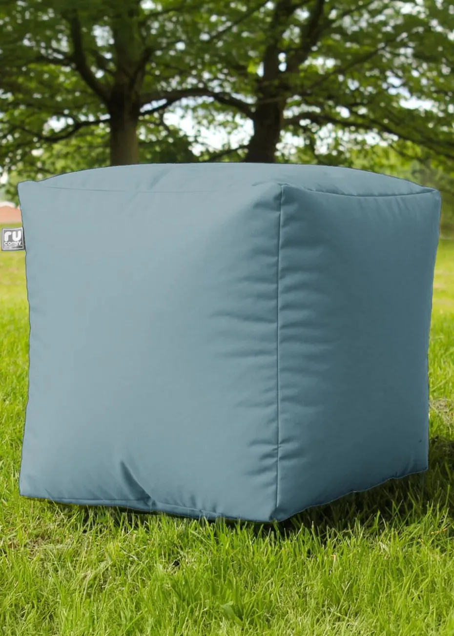 rucomfy Indoor/Outdoor Cube Seafoam Blue Beanbag