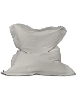 rucomfy Indoor/Outdoor Giant Squashy Squarbie Platinum Grey Beanbag