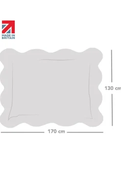 rucomfy Indoor/Outdoor Giant Scalloped Squashy Squarbie Seafoam Blue Beanbag