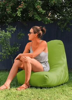 rucomfy Indoor/Outdoor Lounge Chair Olive Green Beanbag