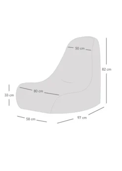 rucomfy Indoor/Outdoor Lounge Chair Turquoise Beanbag