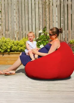 rucomfy Indoor/Outdoor Slouchbag Red Beanbag