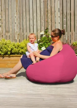 rucomfy Indoor/Outdoor Slouchbag Cerise Pink Beanbag