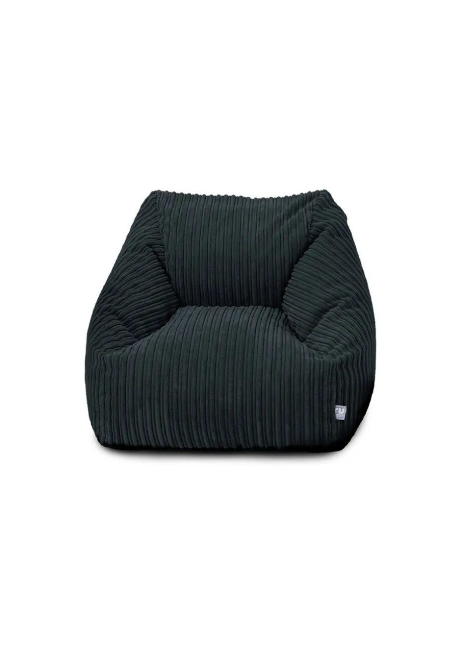 rucomfy Jumbo Cord Big Kids Snuggle Chair Navy Beanbag