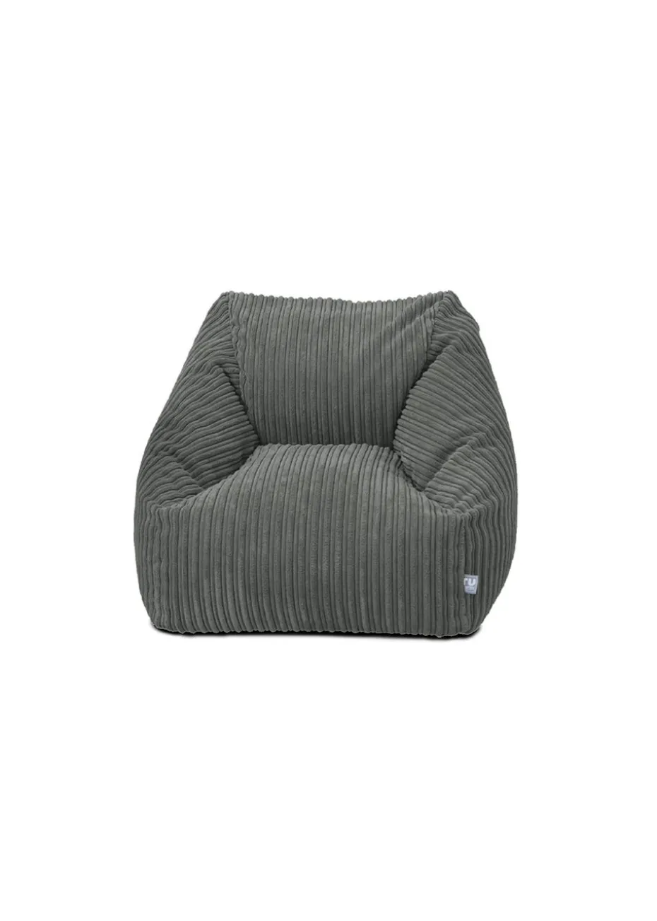 rucomfy Jumbo Cord Big Kids Snuggle Chair Slate Grey Beanbag
