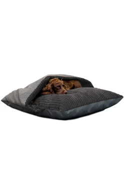 rucomfy Jumbo Cord Burrower Medium Slate Grey Pet Bed