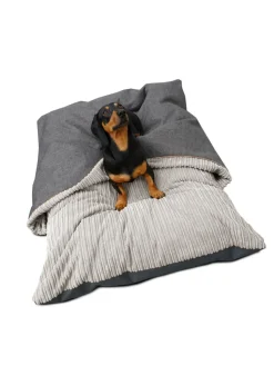 rucomfy Jumbo Cord Burrower Large Platinum Grey Pet Bed