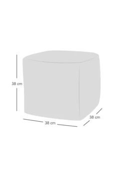 rucomfy Jumbo Cord Cube Black Beanbag