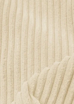 rucomfy Jumbo Cord Cube Ivory Beanbag