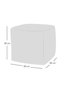 rucomfy Jumbo Cord Cube Ivory Beanbag