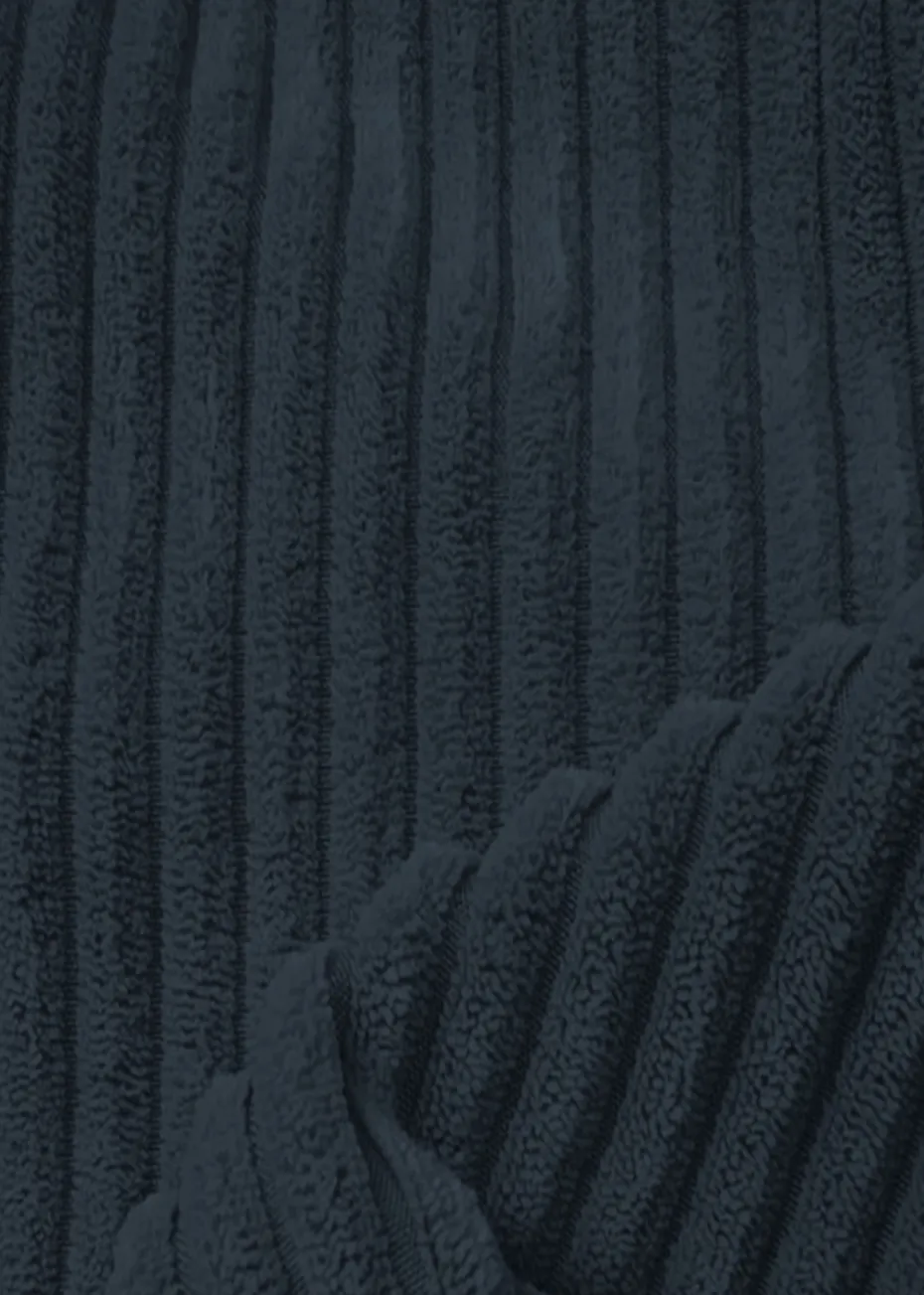 rucomfy Jumbo Cord Cube Navy Blue Beanbag