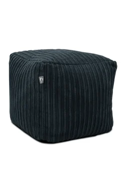 rucomfy Jumbo Cord Cube Navy Blue Beanbag