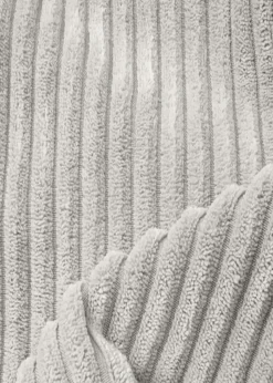 rucomfy Jumbo Cord Cube Platinum Grey Beanbag