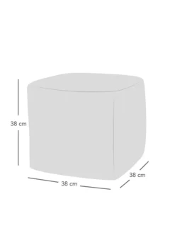 rucomfy Jumbo Cord Cube Platinum Grey Beanbag