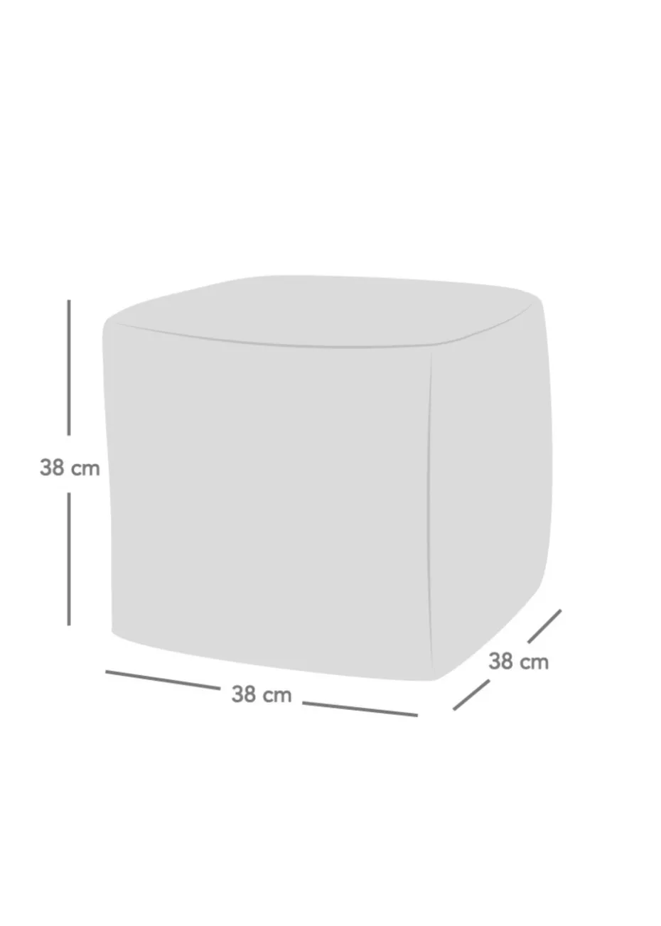 rucomfy Jumbo Cord Cube Platinum Grey Beanbag