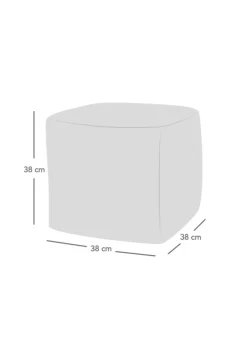 rucomfy Jumbo Cord Cube Slate Grey Beanbag