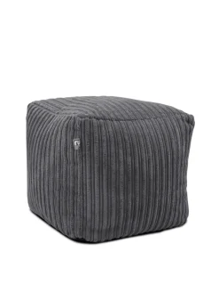rucomfy Jumbo Cord Cube Slate Grey Beanbag