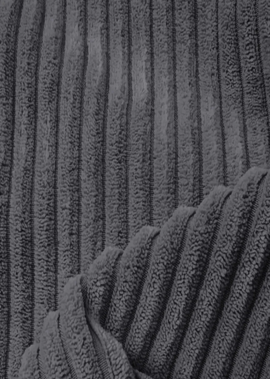 rucomfy Jumbo Cord Cube Slate Grey Beanbag